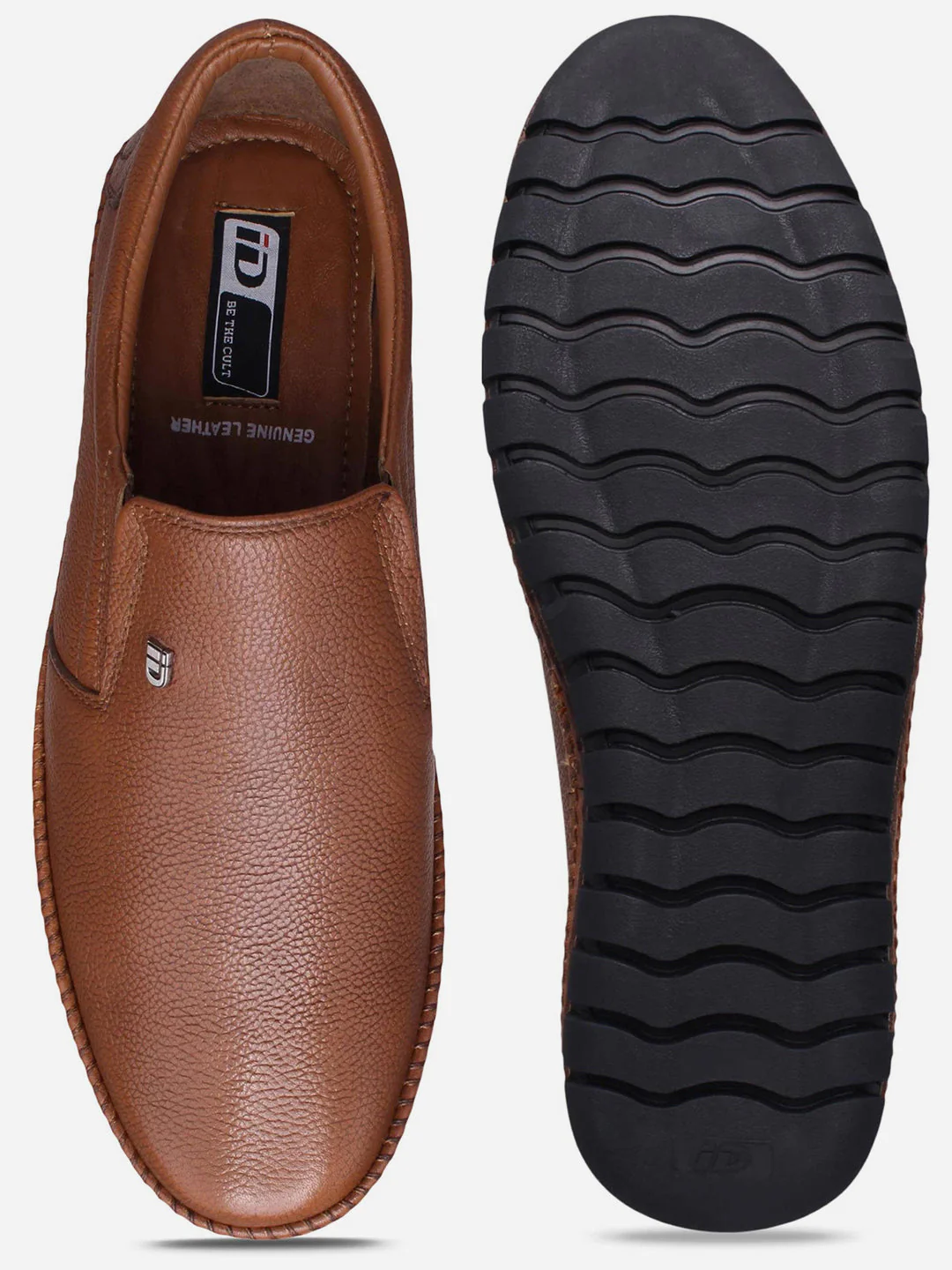 Men's Tan Comfort Fit Semi Formal Slip On (ID2071) - Image 4