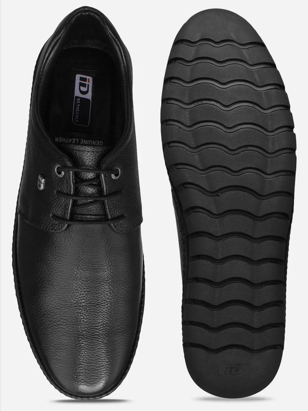 Men's Black Comfort Fit Semi Formal Lace Up (ID2072) - Image 5