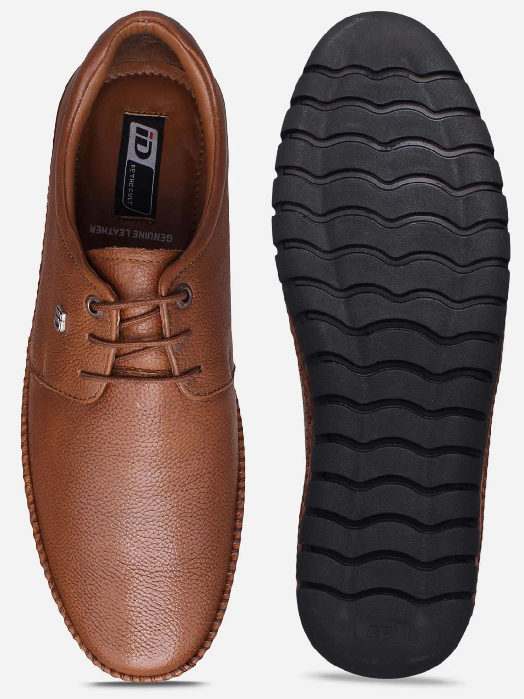 Men's Tan Comfort Fit Semi Formal Lace Up (ID2072) - Image 4