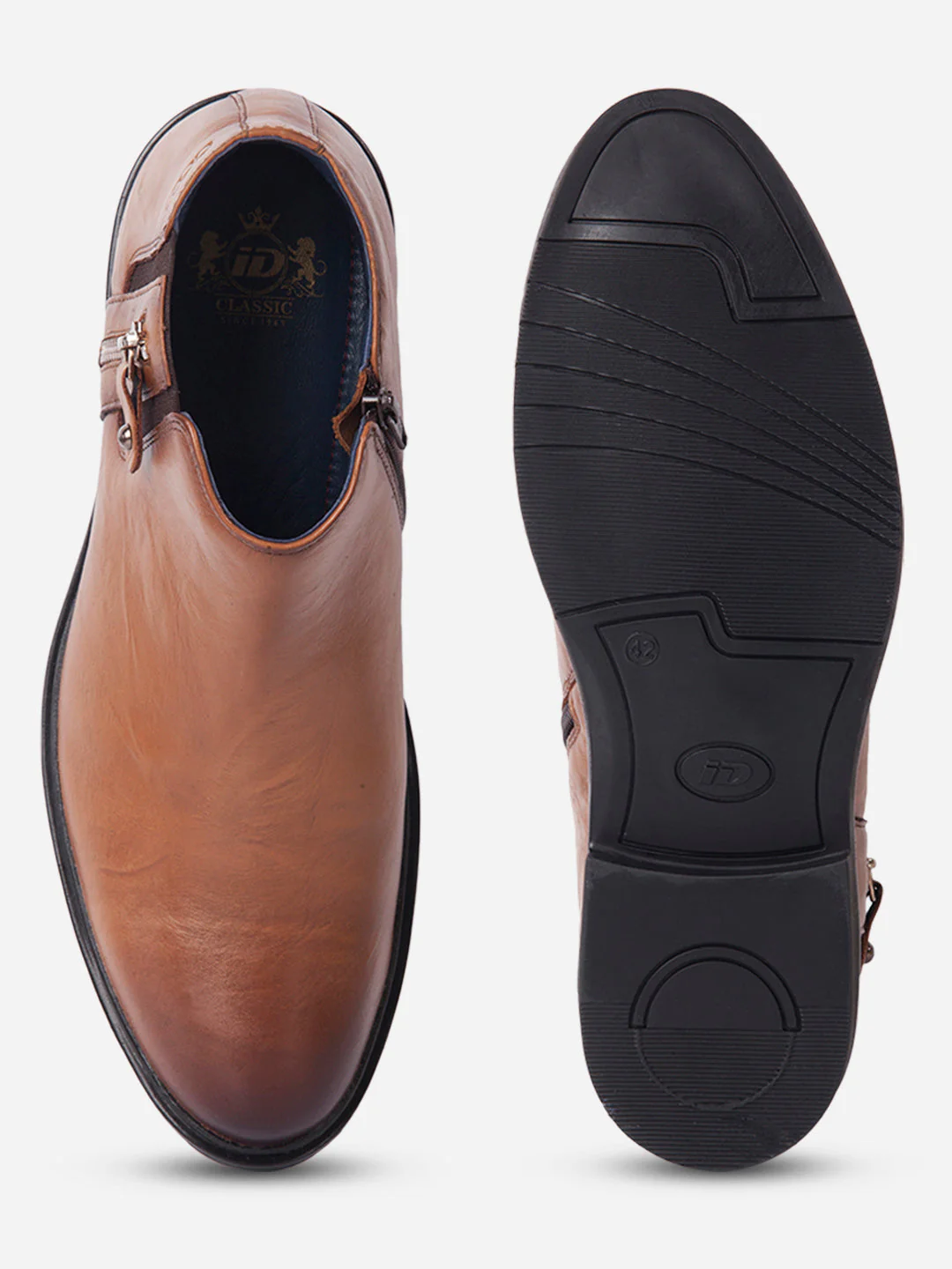 Men's Tan Round Toe Casual Slip On Boots (ID2273) - Image 6