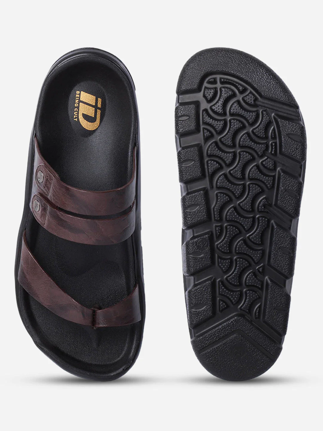Men's Brown Strap Sandals (ID4273) - Image 5