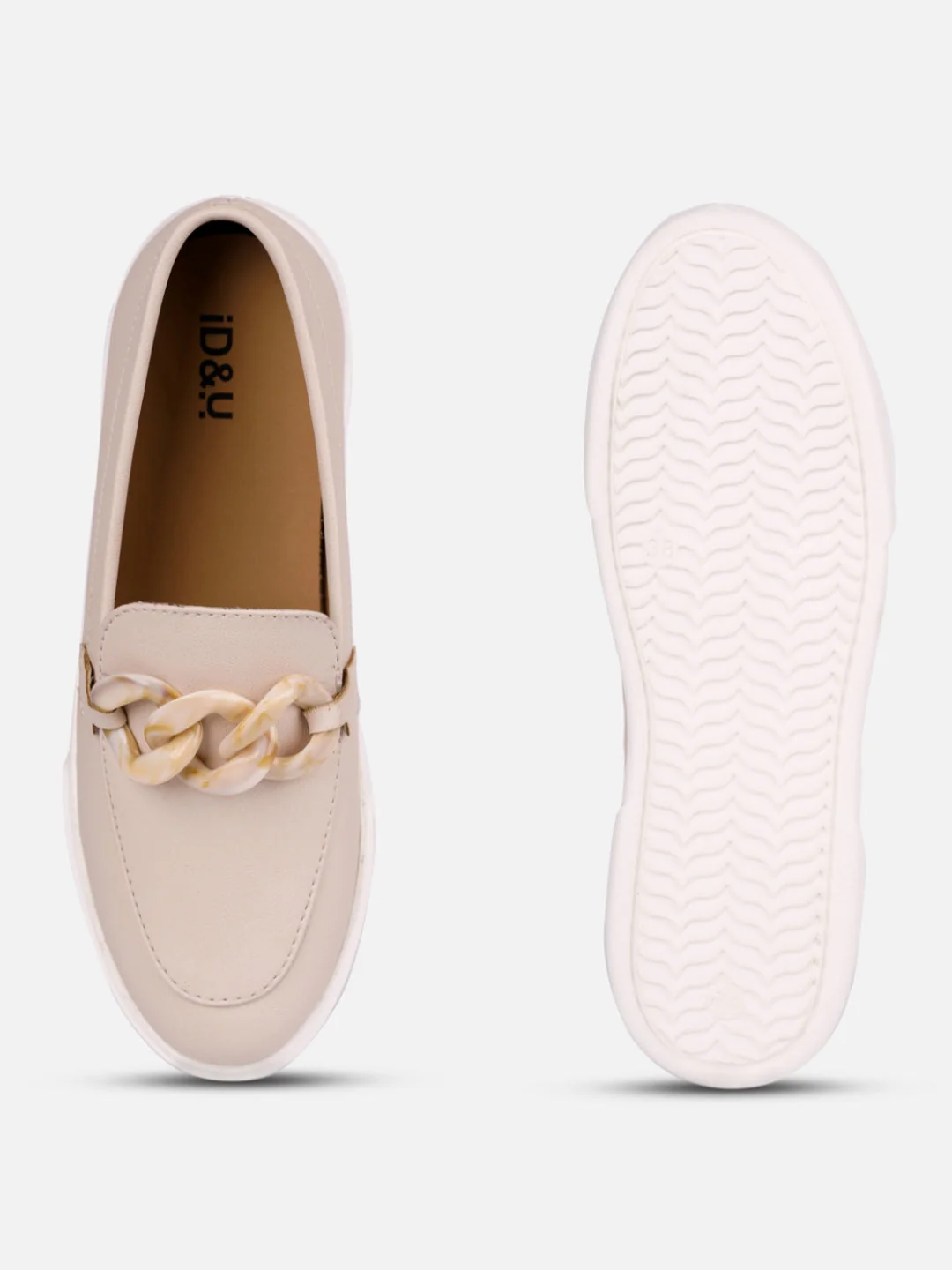 Women's Beige Casual Slip On (IU1018) - Image 4