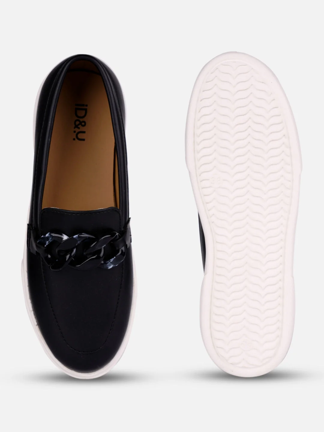 Women's Black Casual Slip On (IU1018) - Image 4