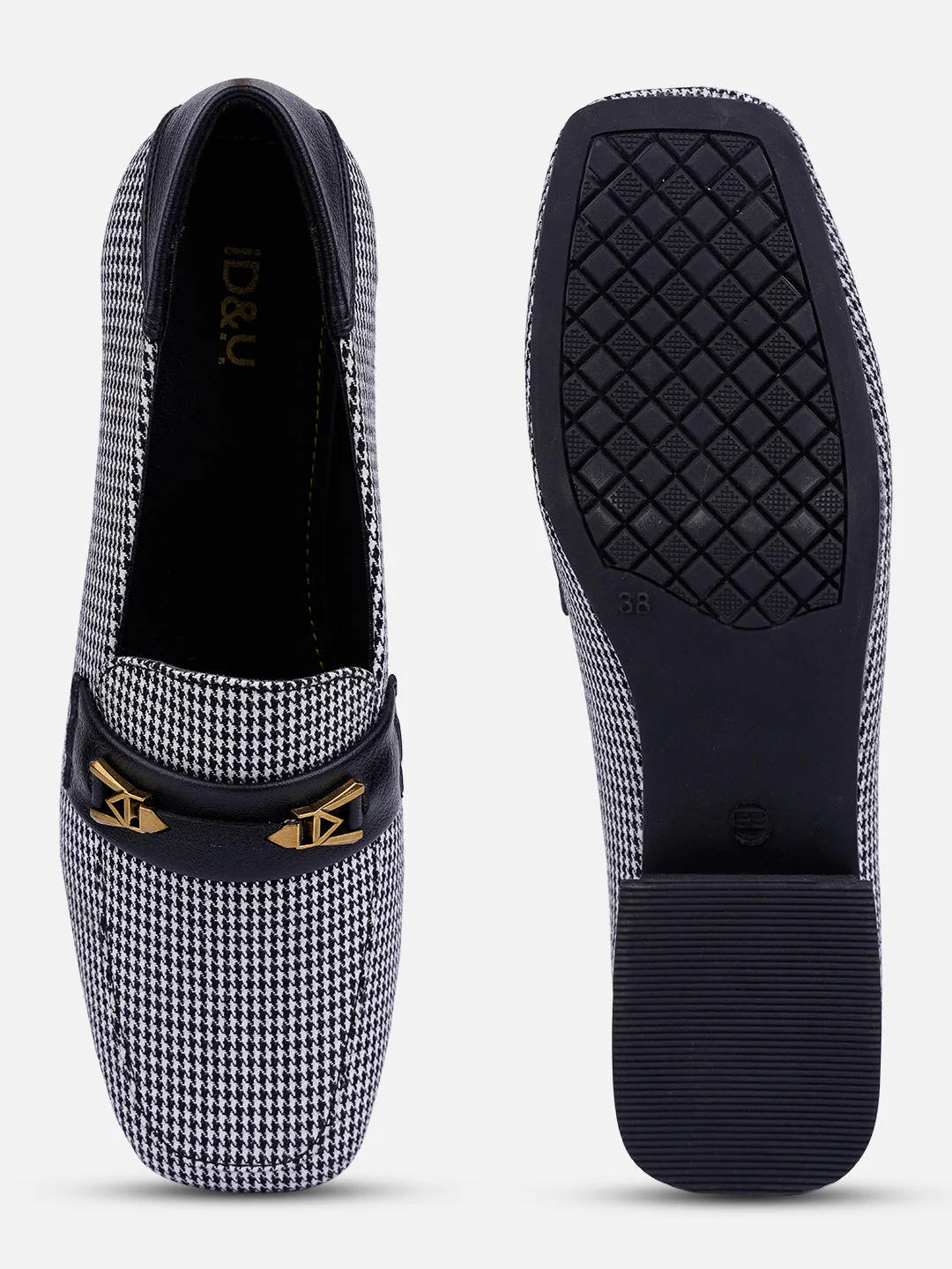 Women's Black/White Casual Slip On (IU2009) - Image 4