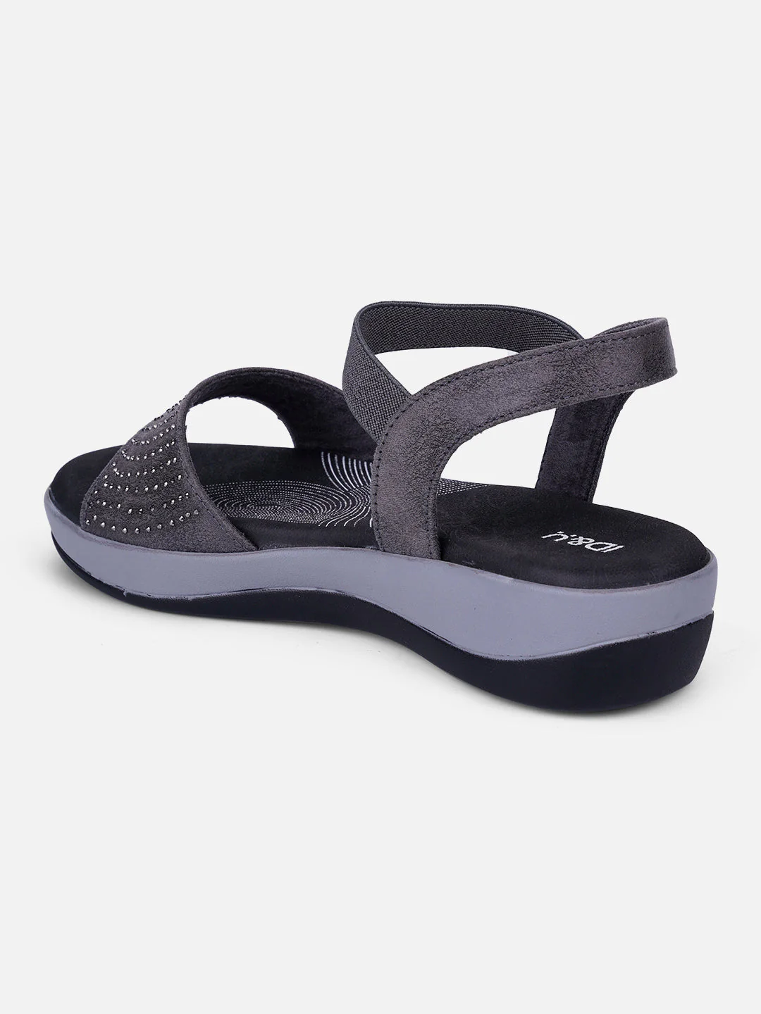 Women's Grey Slingback Strap Sandals (IU6001) - Image 3