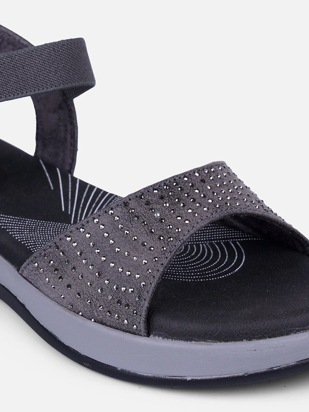 Women's Grey Slingback Strap Sandals (IU6001) - Image 5