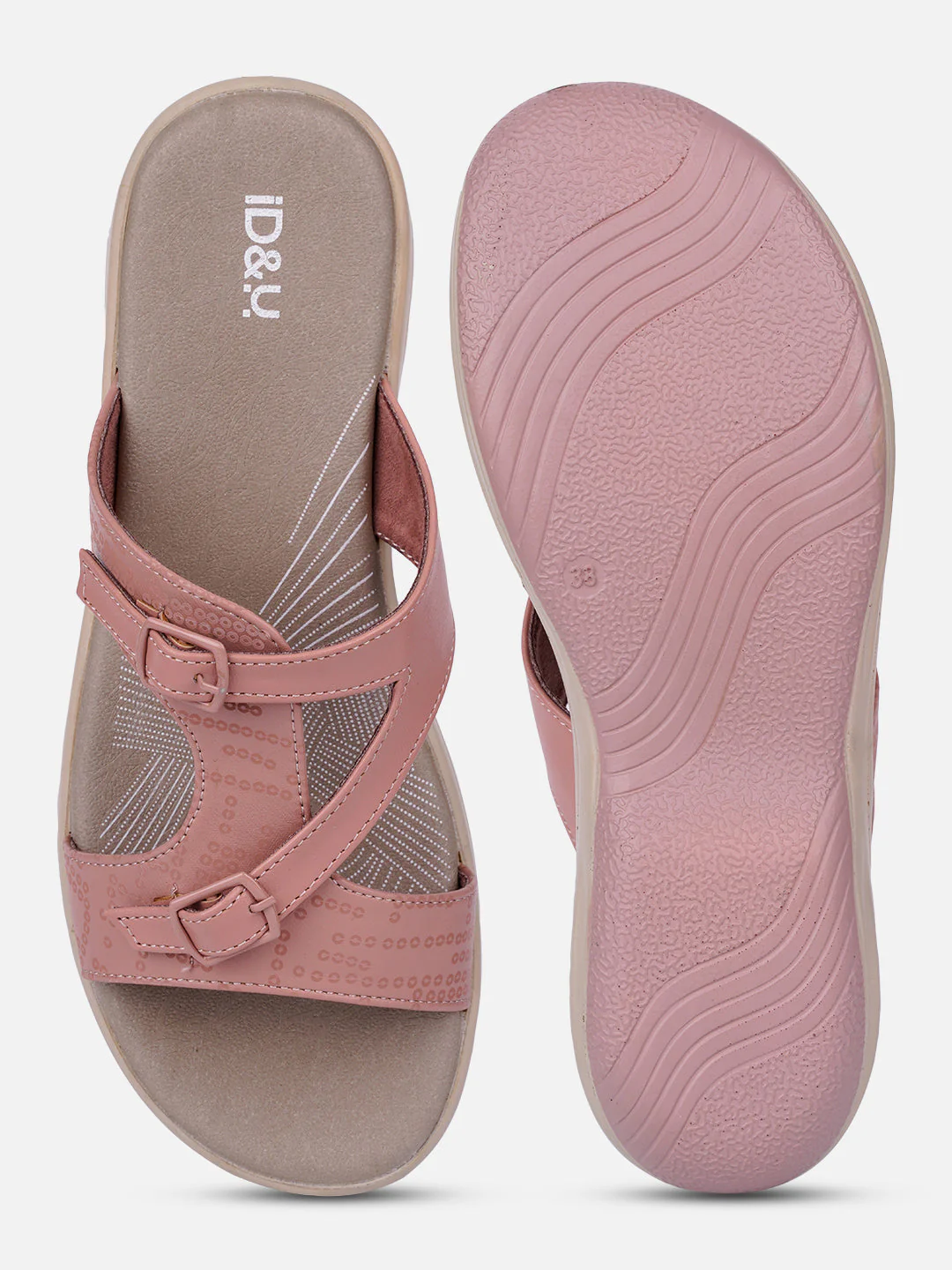 Women's Peach Comfort Sandals (IU6005) - Image 4