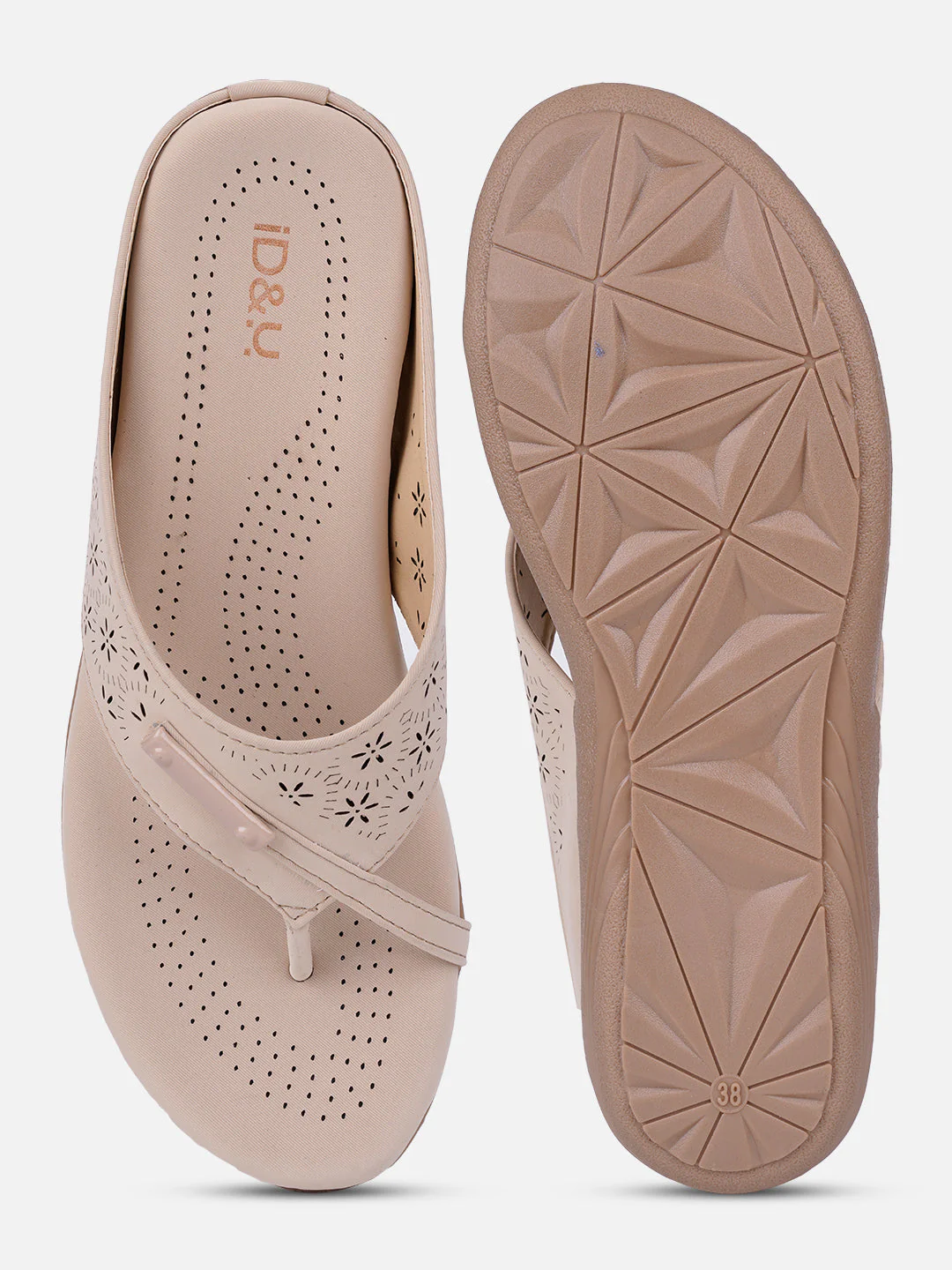 Women's Cream Thong Sandals (IU6009) - Image 4