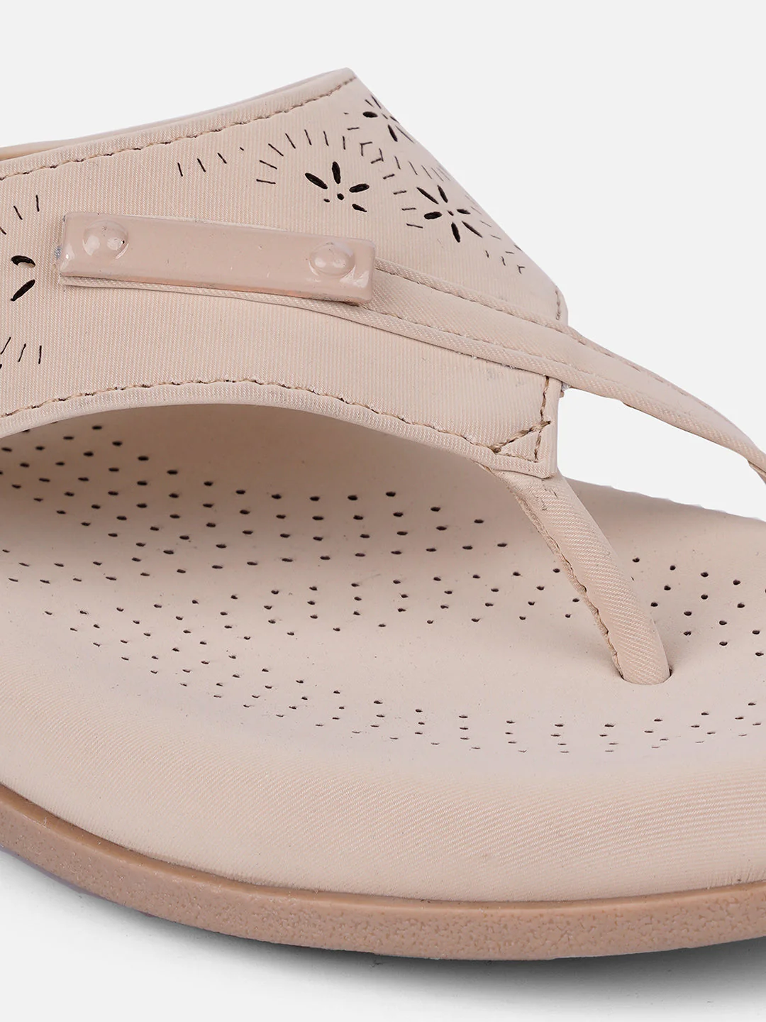 Women's Cream Thong Sandals (IU6009) - Image 5
