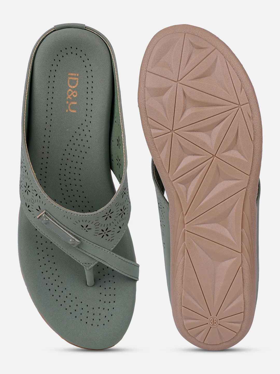 Women's Olive Thong Sandals (IU6009) - Image 4