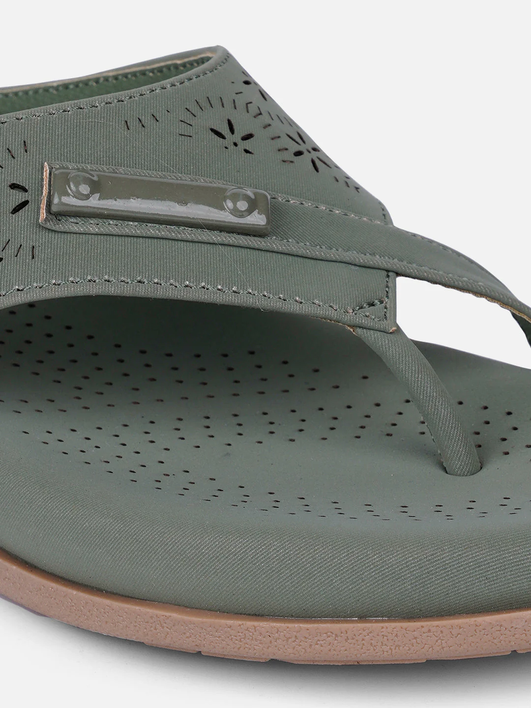 Women's Olive Thong Sandals (IU6009) - Image 5