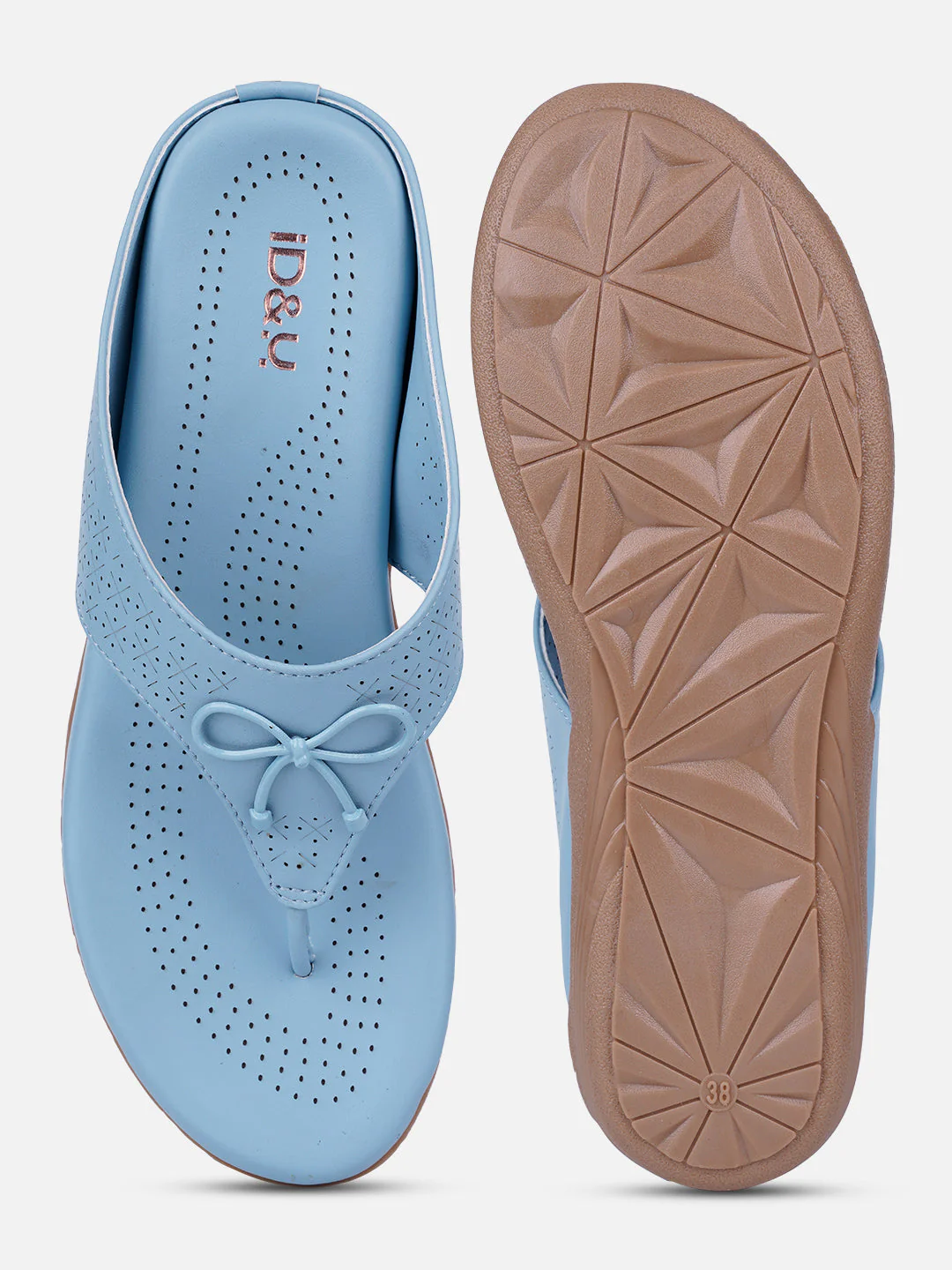 Women's LT.Blue Thong Sandals (IU6010) - Image 4