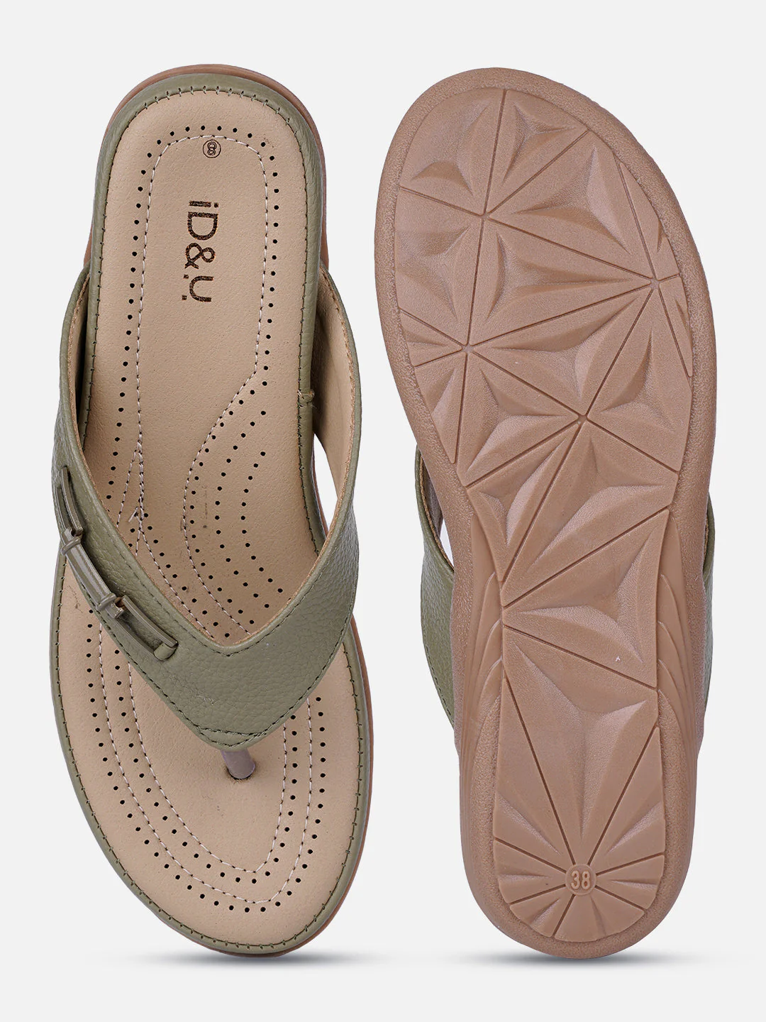 Women's Olive Thong Sandals (IU6013) - Image 4