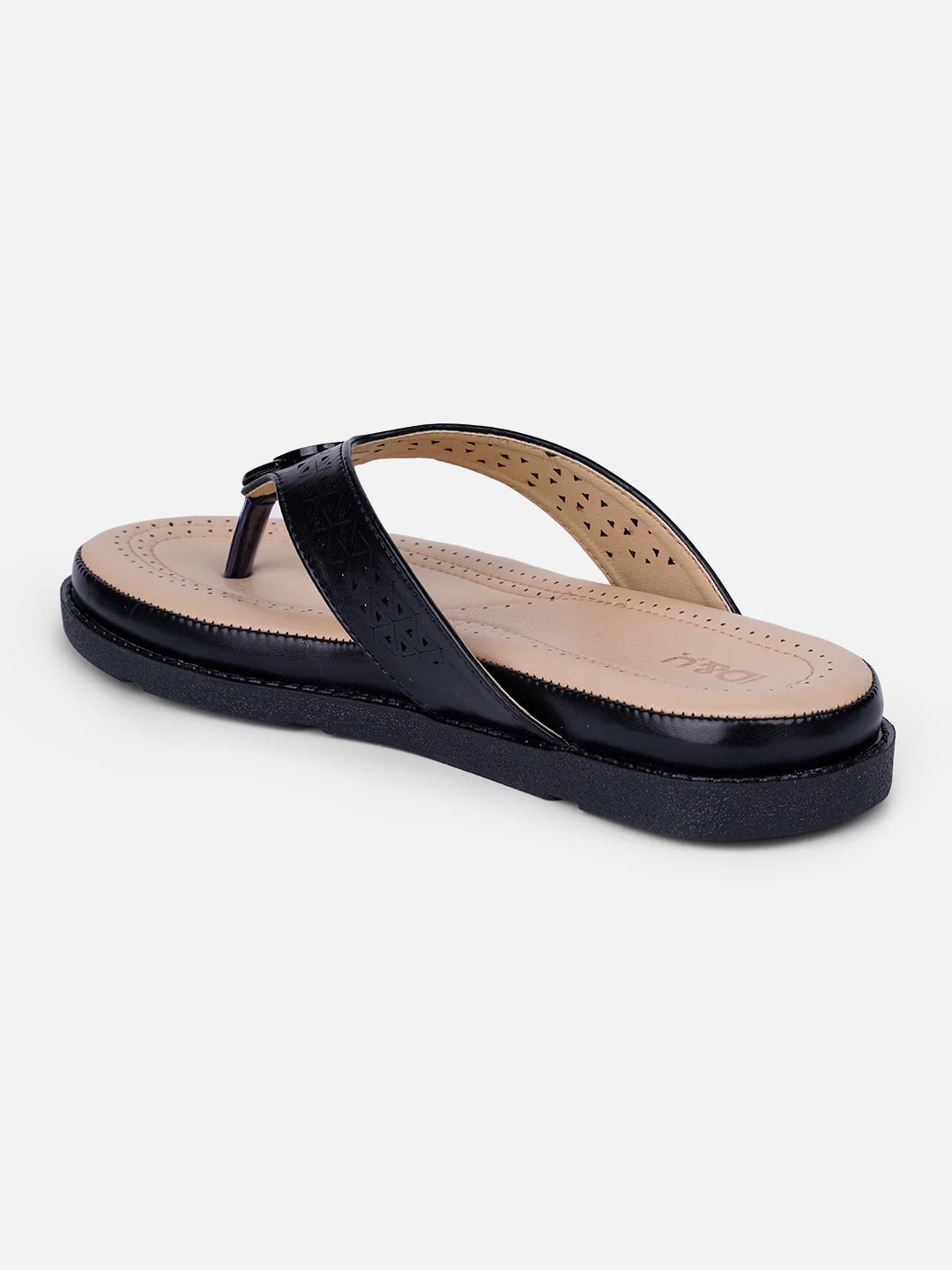 Women's Black Thong Sandals (IU6014) - Image 3