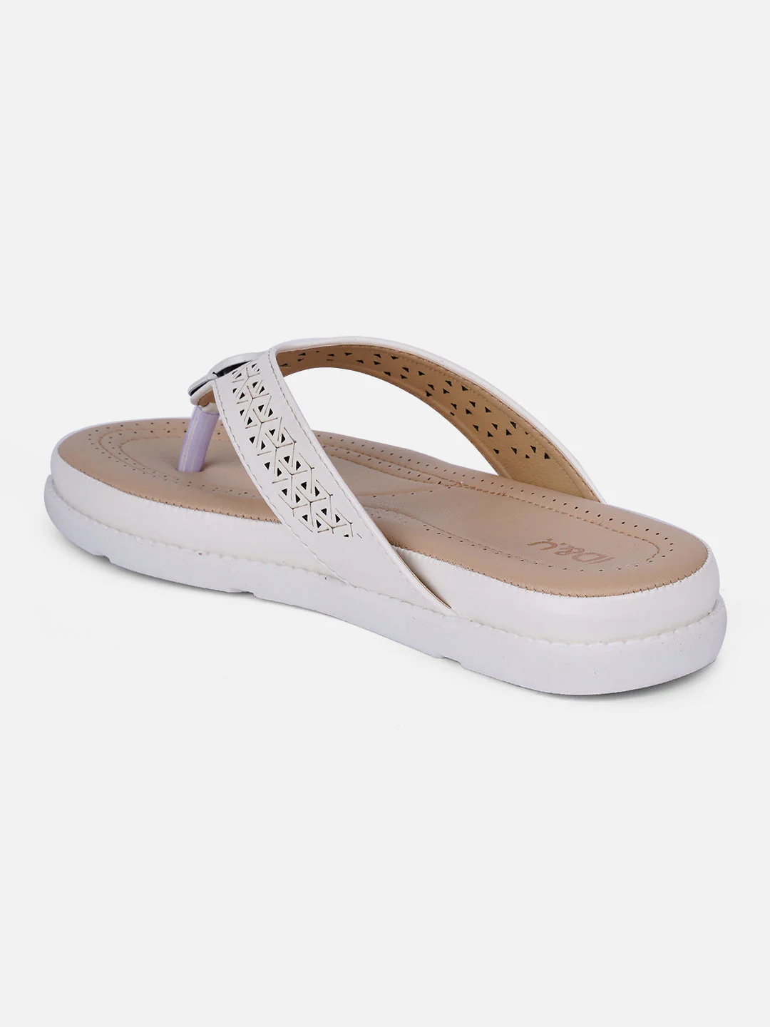 Women's White Thong Sandals (IU6014) - Image 3