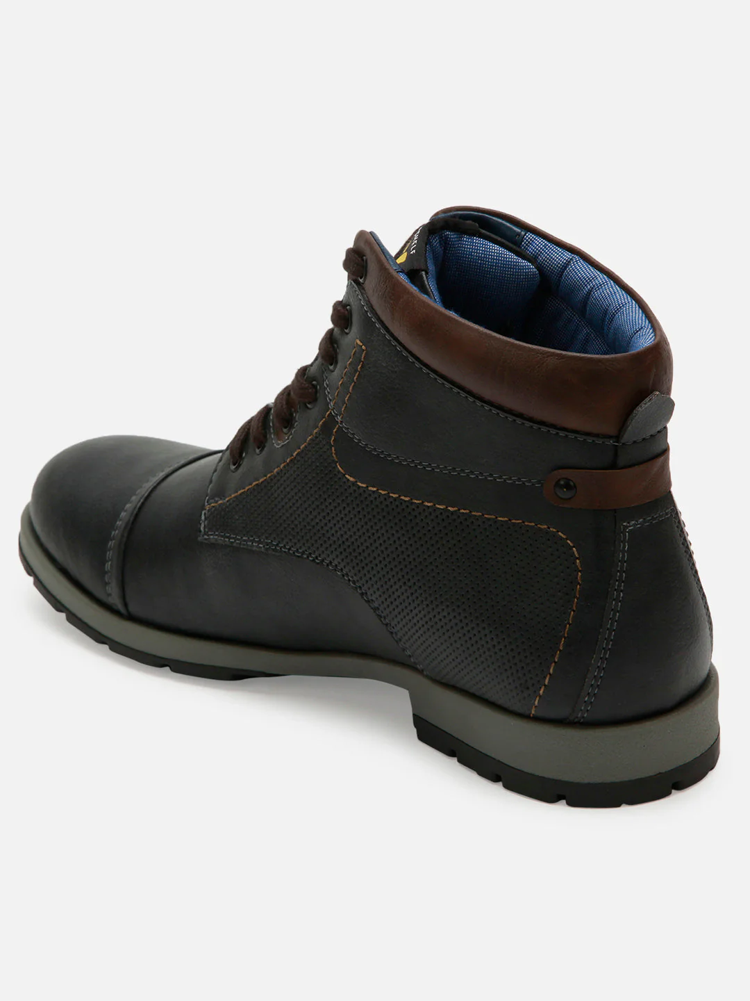 Men's Charcoal Black High Top Derby Boot (IX1021) - Image 3