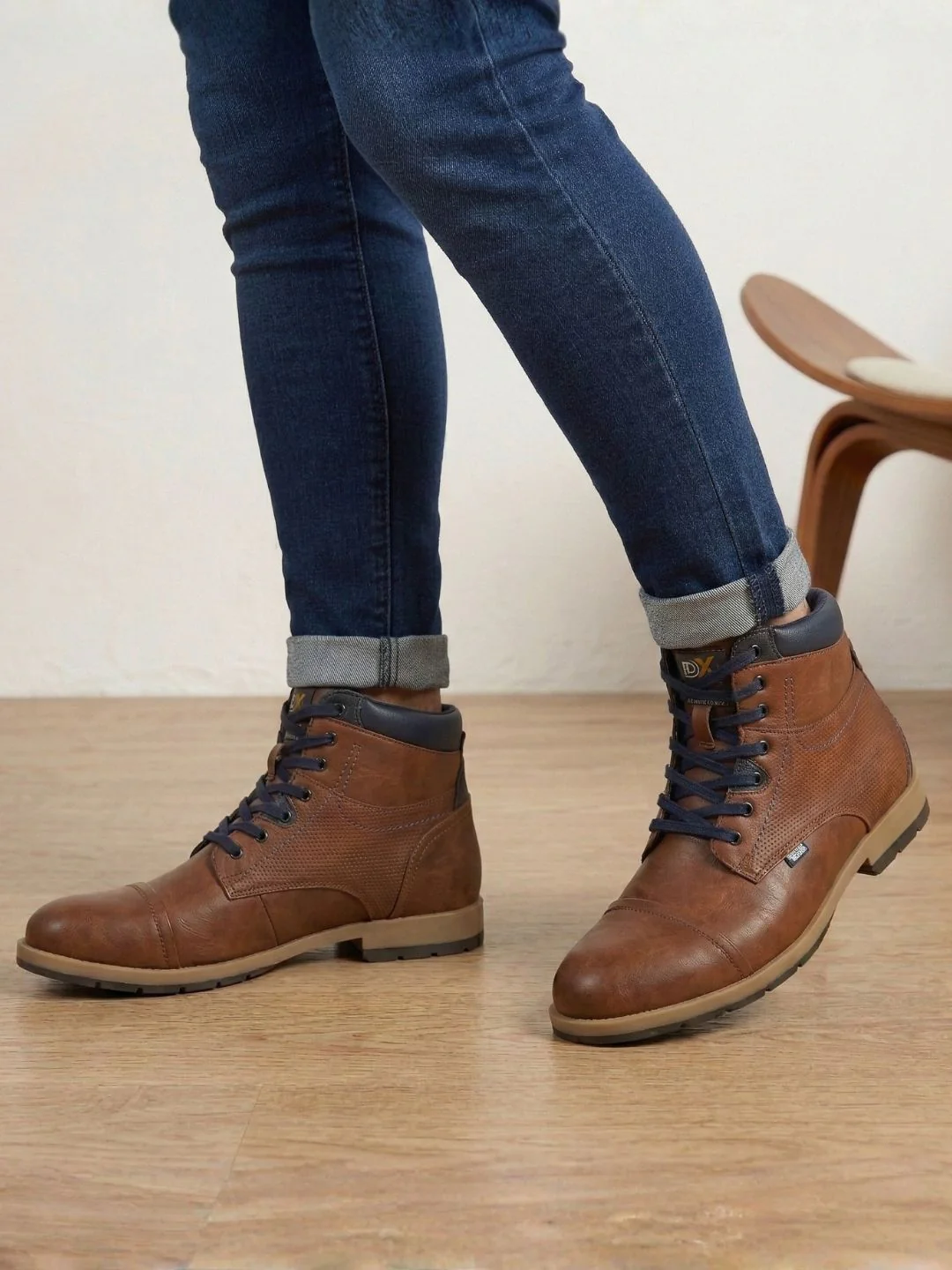 Men's Tan High Top Derby Boot (IX1021) - Image 6