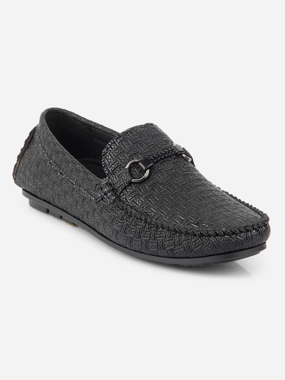 Men's Black Saddle Trim Loafer (IX4104) - Image 3