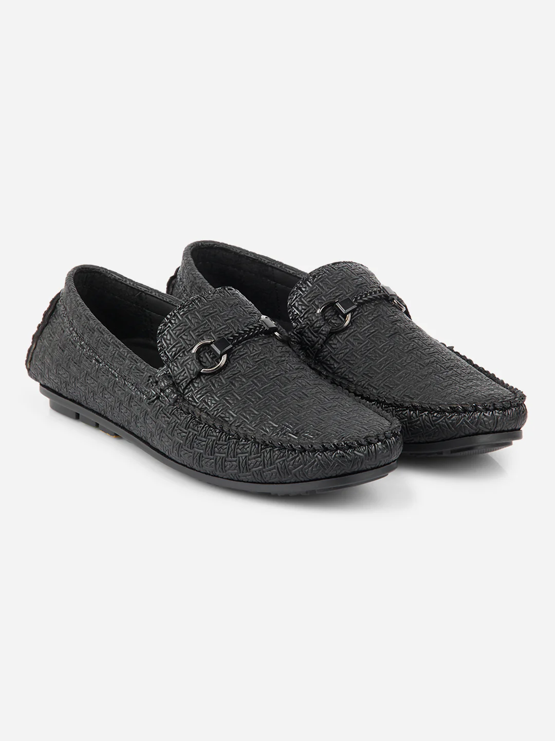 Men's Black Saddle Trim Loafer (IX4104) - Image 6