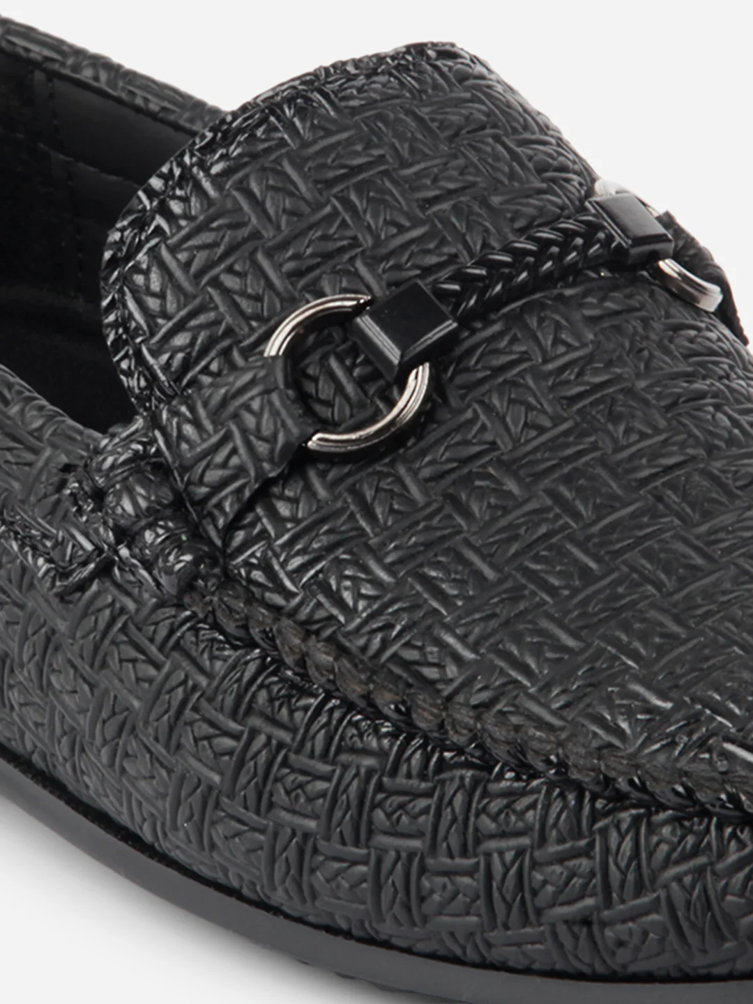 Men's Black Saddle Trim Loafer (IX4104) - Image 7