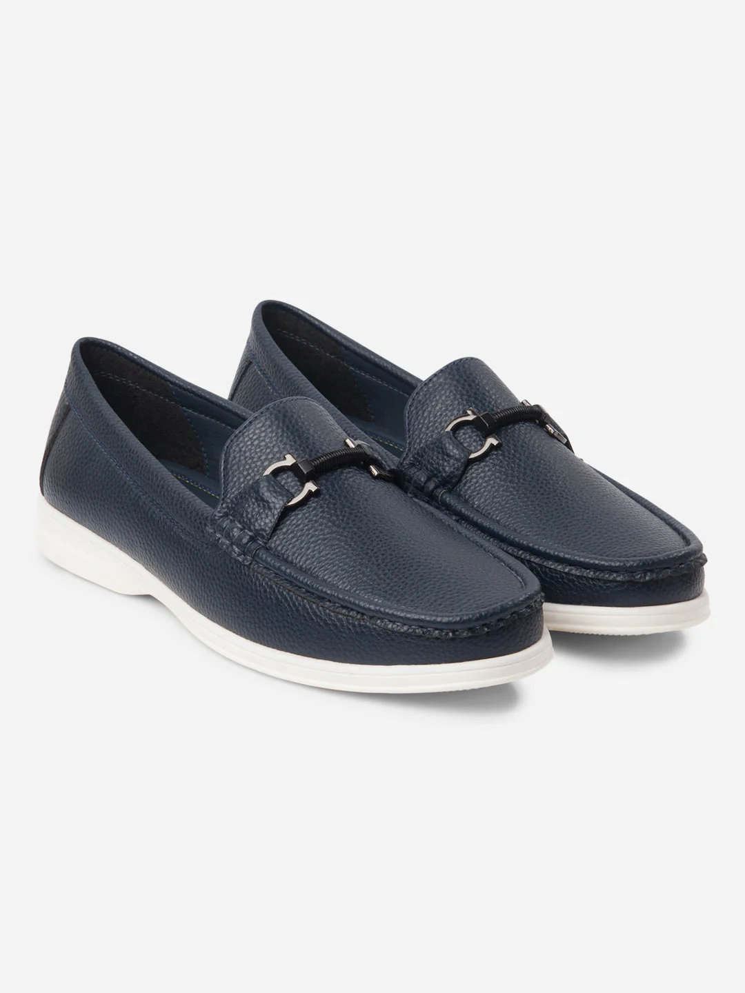Men's Navy Moc Toe Casual Loafer (IX4107) - Image 6
